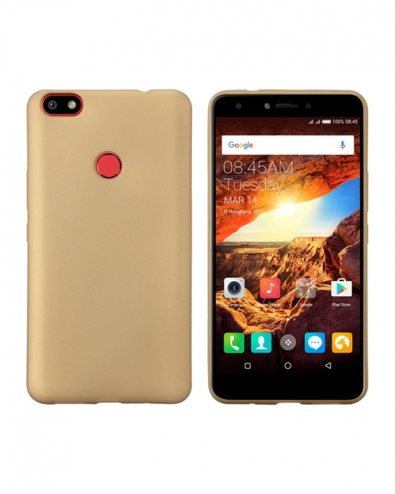 Tecno Spark Plus K9 Back Cover - Silicone Rubber Finish Gold