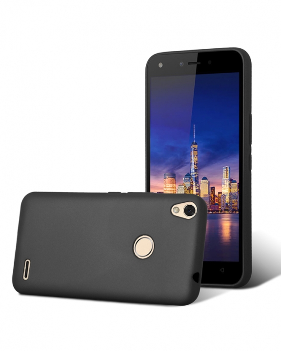 Tecno WX4 Back Cover - Silicone Rubber Finish Black