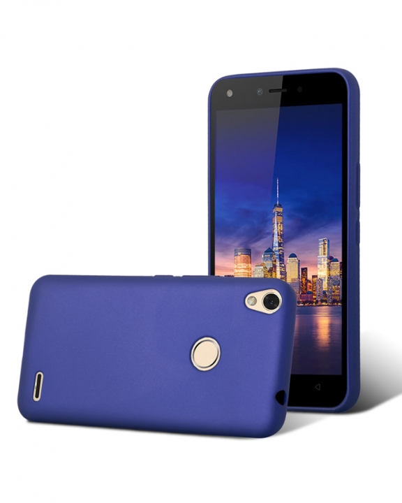 Tecno WX4 Back Cover - Silicone Rubber Finish Blue