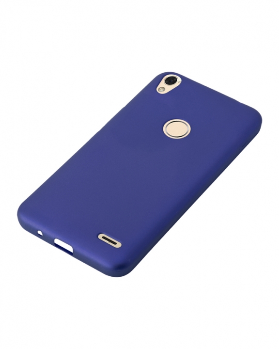 Tecno WX4 Back Cover - Silicone Rubber Finish Blue