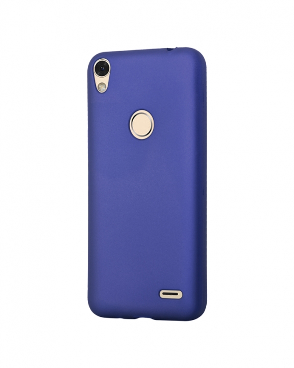 Tecno WX4 Back Cover - Silicone Rubber Finish Blue