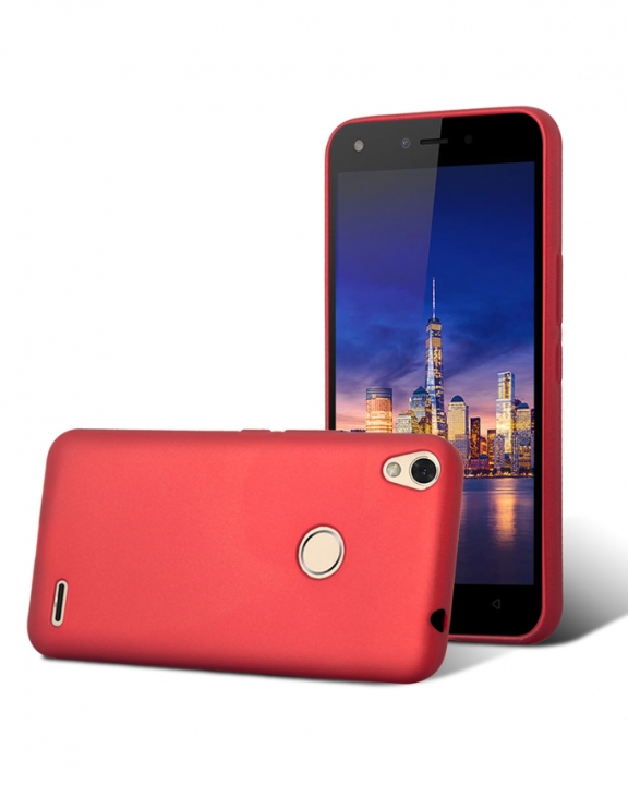 Tecno WX4 Back Cover - Silicone Rubber Finish Red