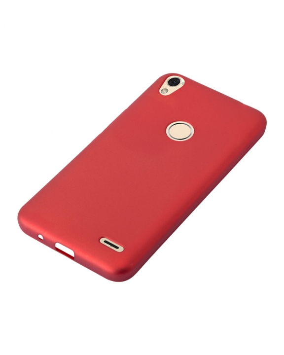Tecno WX4 Back Cover - Silicone Rubber Finish Red