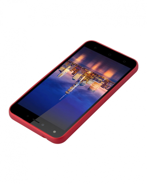 Tecno WX4 Back Cover - Silicone Rubber Finish Red