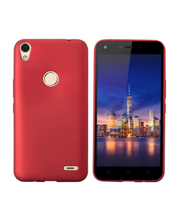 Tecno WX4 Back Cover - Silicone Rubber Finish Red
