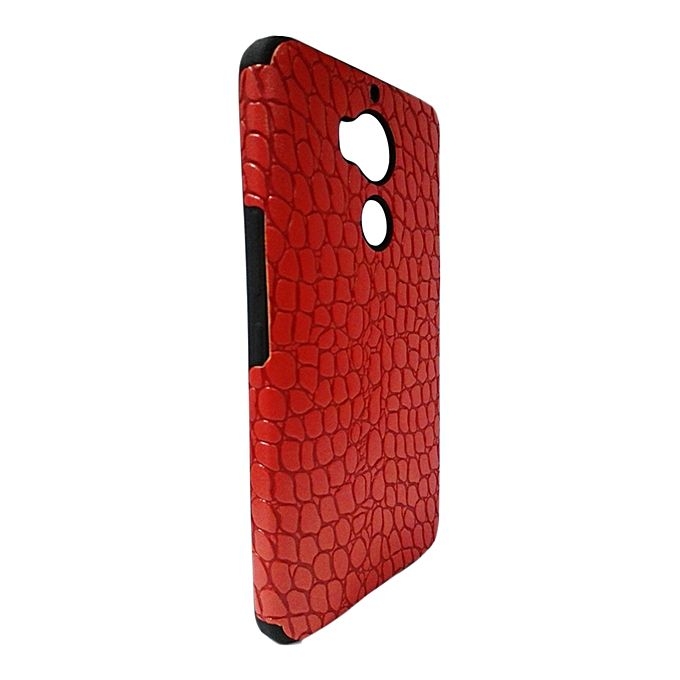 INFINIX Zero 4 Plus (X602) Back Cover - Red With Leather Finish