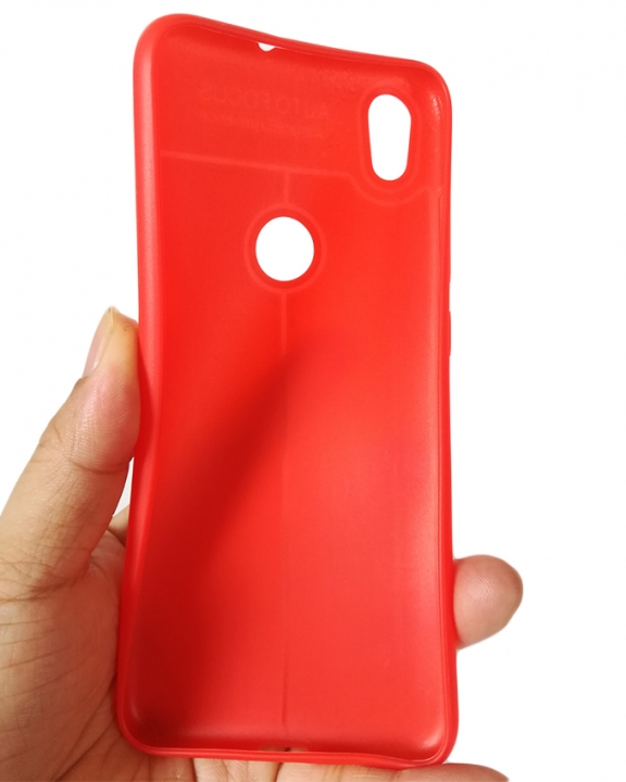 Tecno Camon CM Back Cover - Rubber Finish Red