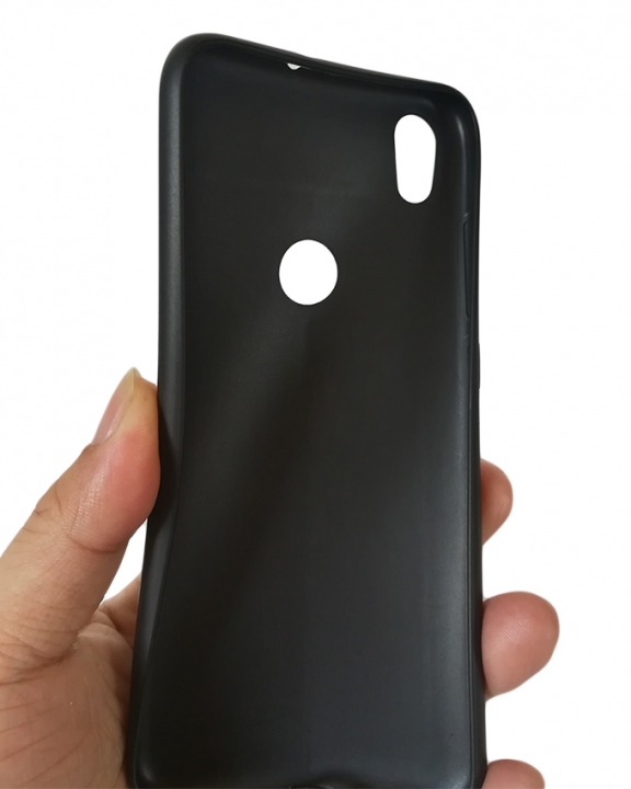 Tecno Camon CM Back Cover - Rubber Finish Black