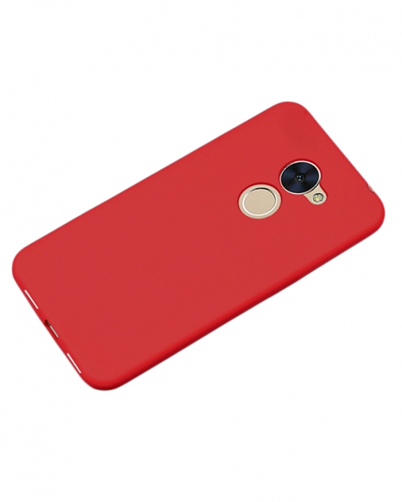 Huawei Y7 Prime Back Cover - Silicone Rubber Finish Red