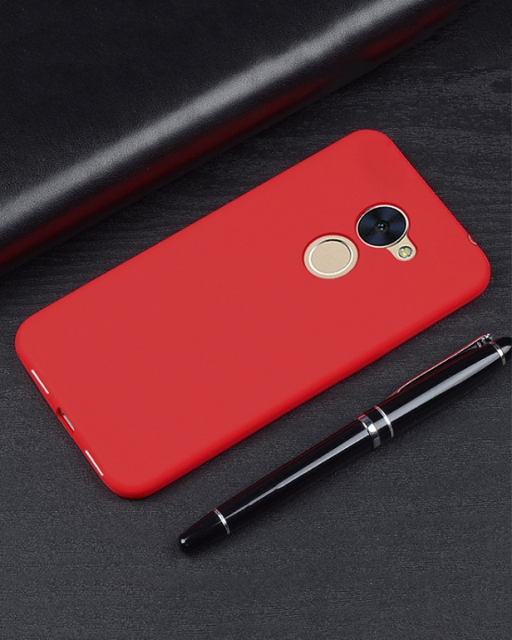 Huawei Y7 Prime Back Cover - Silicone Rubber Finish Red