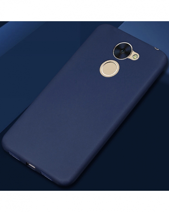 Huawei Y7 Prime Back Cover - Silicone Rubber Finish Blue