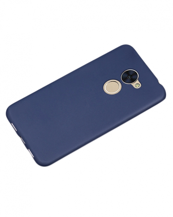 Huawei Y7 Prime Back Cover - Silicone Rubber Finish Blue