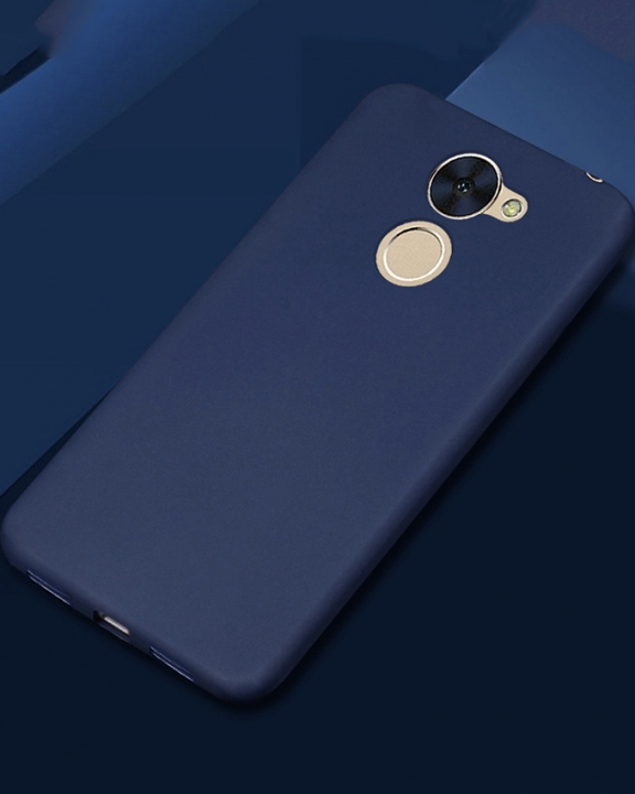 Huawei Y7 Prime Back Cover - Silicone Rubber Finish Blue