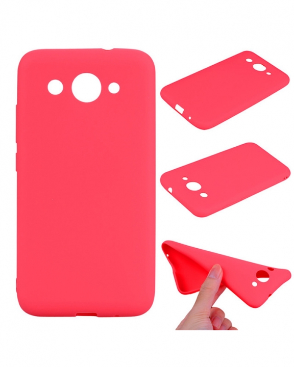 Huawei Y3 2017 Back Cover - Silicone Rubber Finish Red