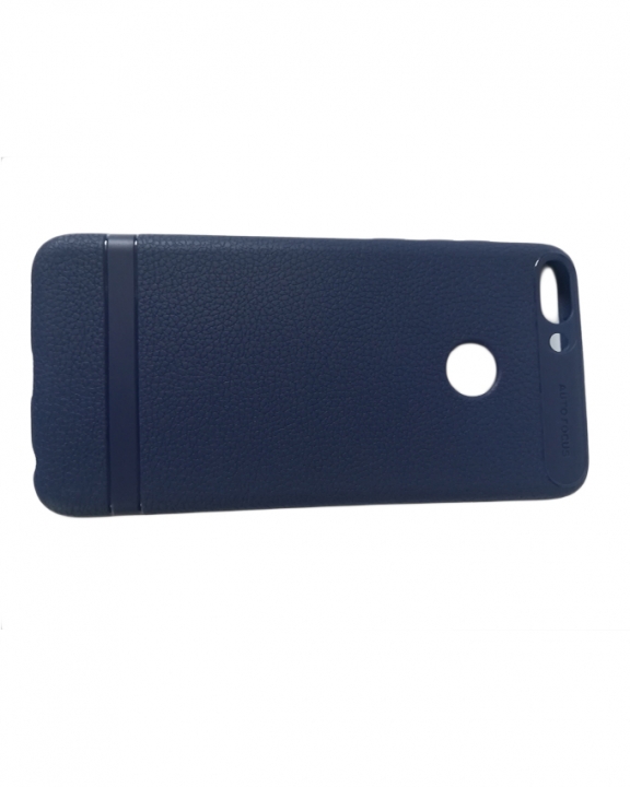 Huawei P-Smart Back Cover - Silicone Rubber Finish Blue