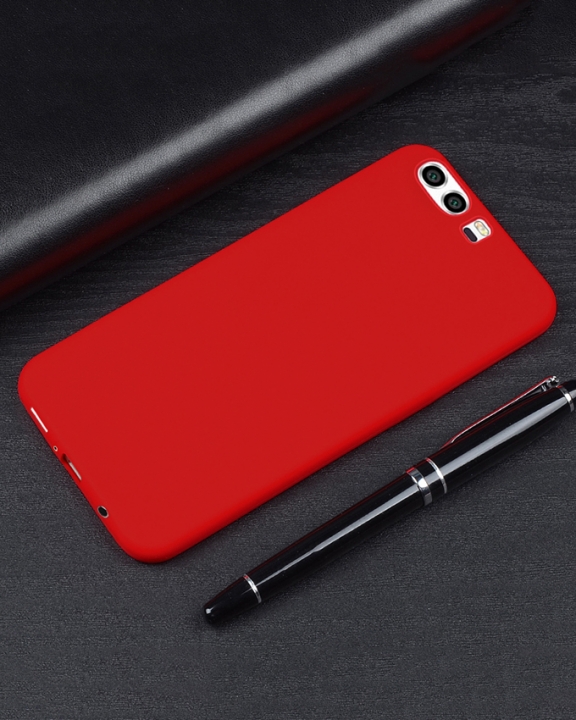 Huawei P10 Plus Back Cover - Silicone Rubber Finish Red