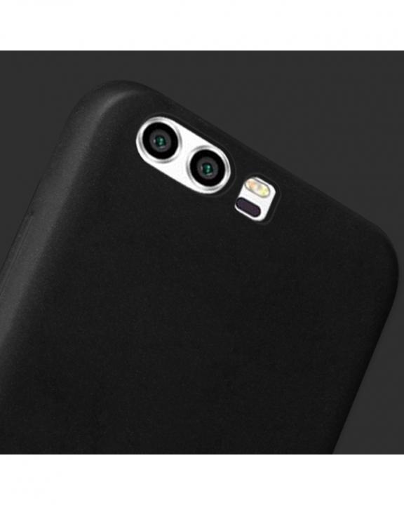 Huawei P10 Plus Back Cover - Silicone Rubber Finish Black