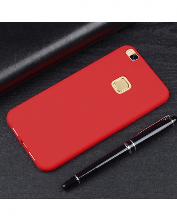 Huawei P9 Lite Back Cover - Silicone Rubber Finish Red
