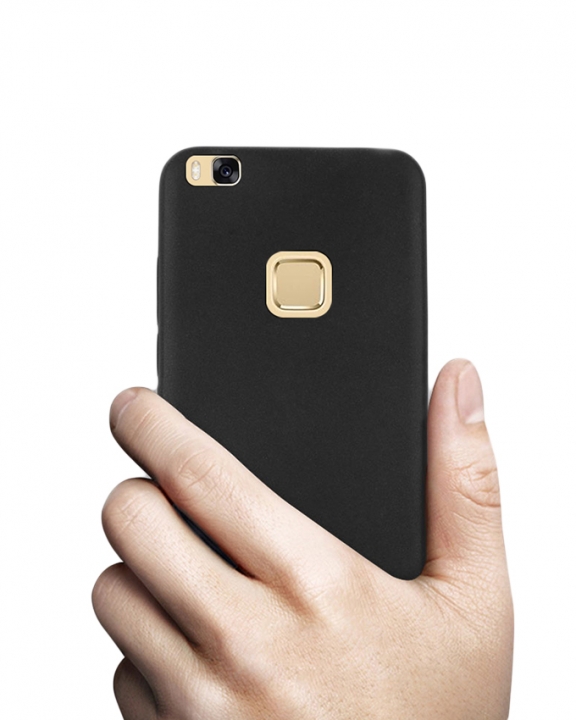 Huawei P9 Lite Back Cover - Silicone Rubber Finish Black