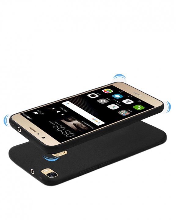 Huawei P9 Lite Back Cover - Silicone Rubber Finish Black