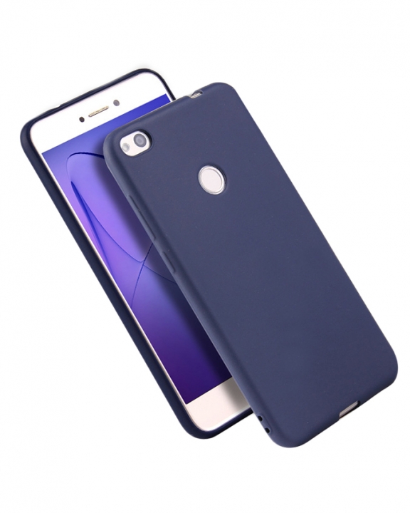 Huawei P8 Lite Back Cover - Silicone Rubber Finish Blue