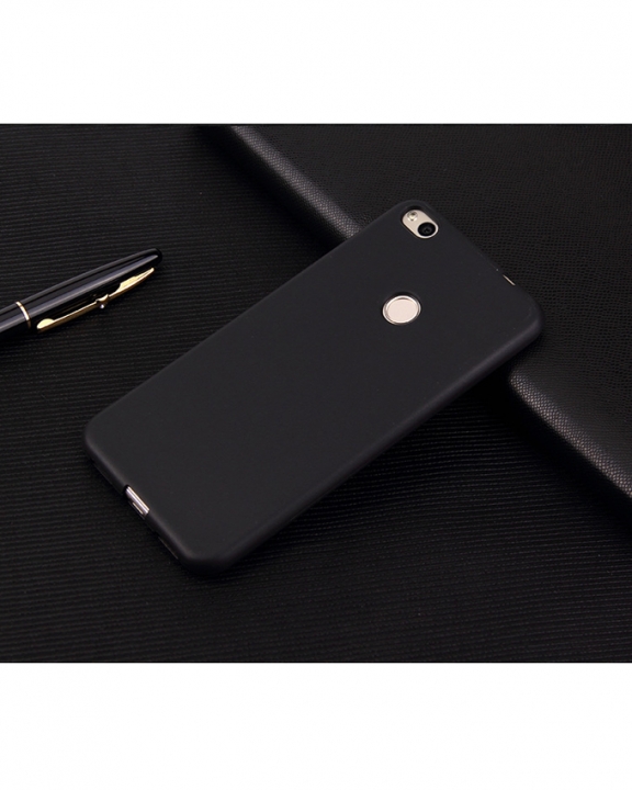 Huawei P8 Lite Back Cover - Silicone Rubber Finish Black