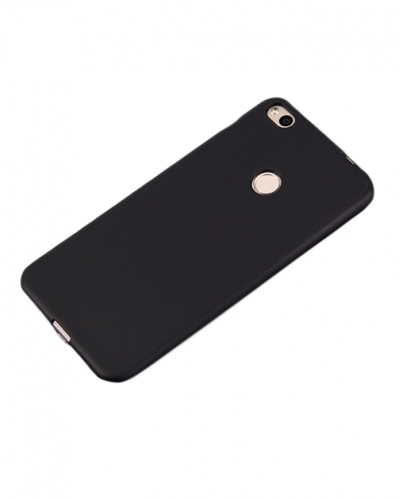 Huawei P8 Lite Back Cover - Silicone Rubber Finish Black