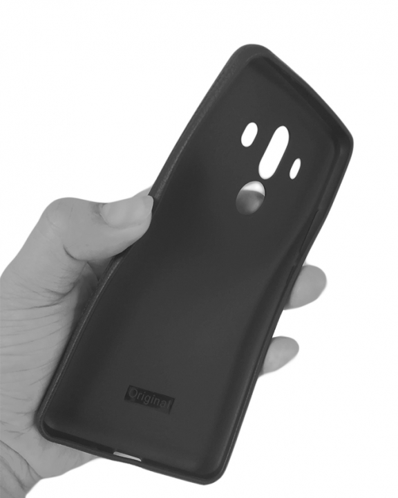 Huawei Mate 10 Pro Back Cover - Silicone Rubber Finish Black