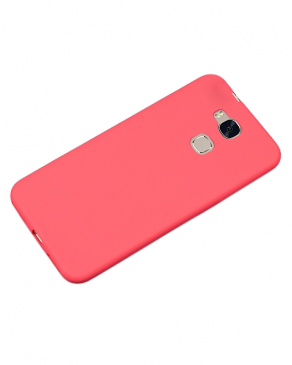 Huawei GR5 Mini Back Cover - Silicone Rubber Finish Red