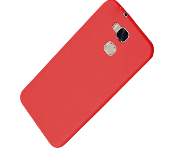 Huawei GR5 Mini Back Cover - Silicone Rubber Finish Red