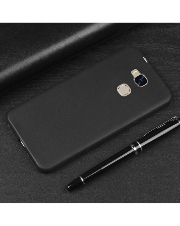 Huawei GR5 Mini Back Cover - Silicone Rubber Finish Black