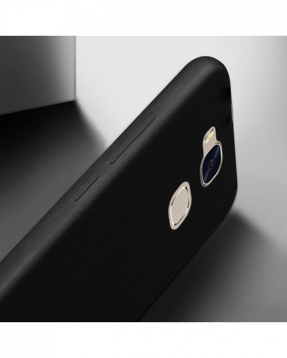 Huawei GR5 Mini Back Cover - Silicone Rubber Finish Black