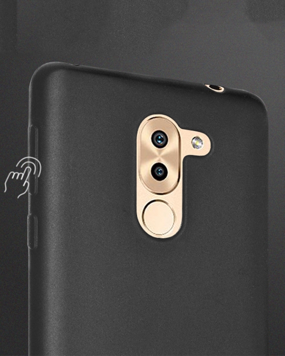 Huawei GR5 2017 Back Cover - Silicone Rubber Finish Black