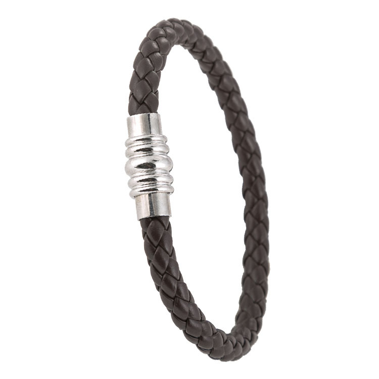 Deep-Que Leather Bracelet - Brown