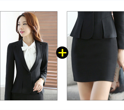 Plus Size Fashion Formal Business Suits For Office Uniform Design Interview Job Outfits Sets Blazers