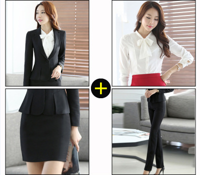 Plus Size Fashion Formal Business Suits For Office Uniform Design Interview Job Outfits Sets Blazers