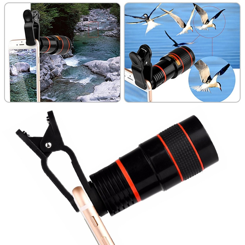 Universal 8X Zoom Mobile Telescope Lens Telephoto External Smartphone Camera Lens for phone tablet