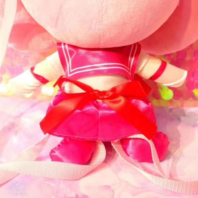Japan Anime Sailor Moon Chibiusa Plush Backpack Bag Toy Doll Figure Pink 14.6&apos;&apos;