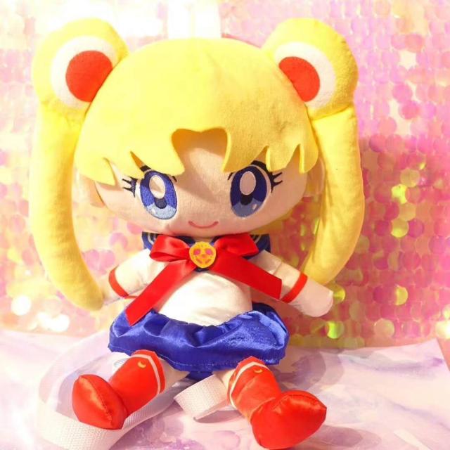 Japan Anime Sailor Moon Chibiusa Plush Backpack Bag Toy Doll Figure Pink 14.6&apos;&apos;