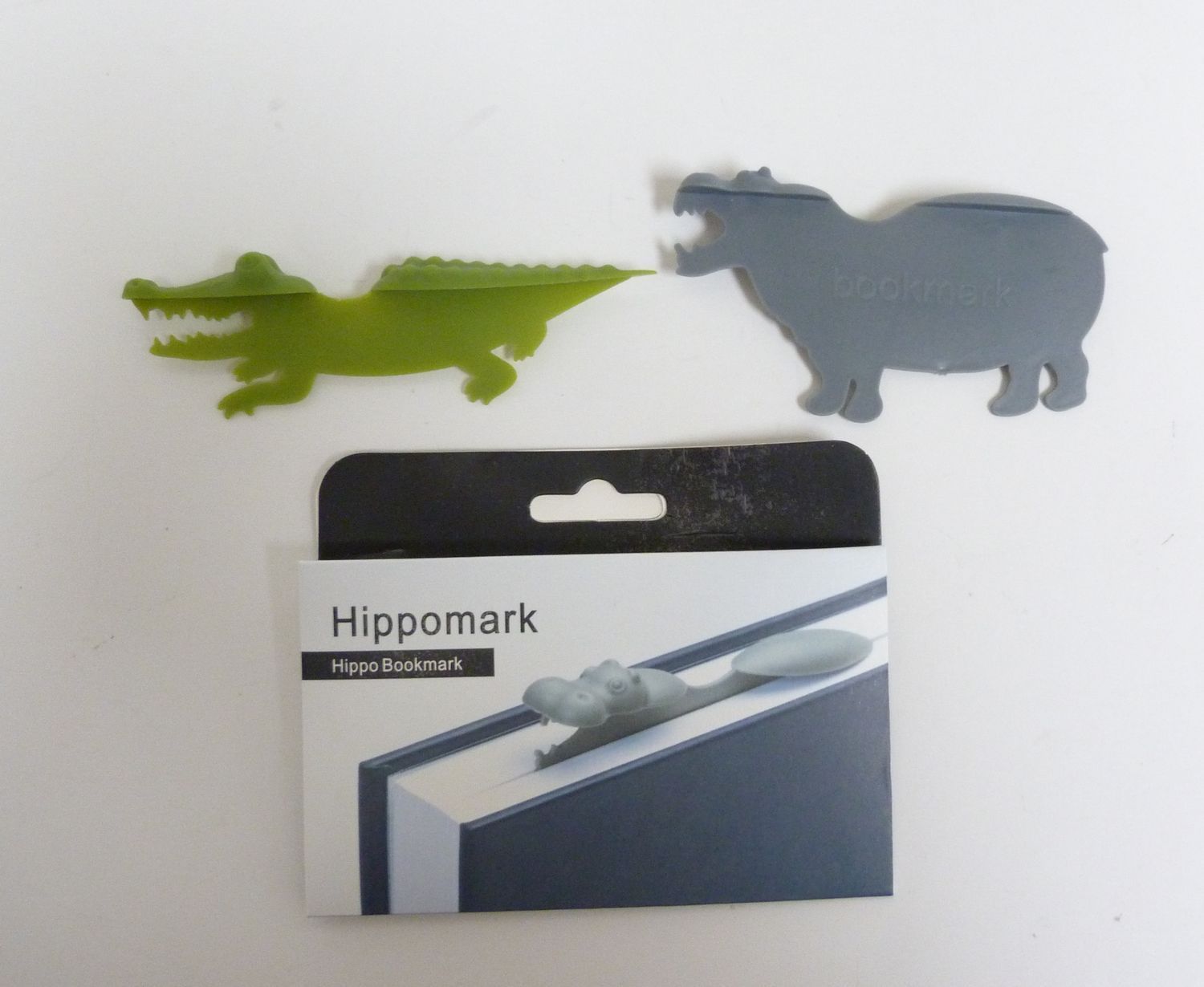 Hippomark Crocomark Hippo Crocodile Bookmark Page Holder Marker Novelty