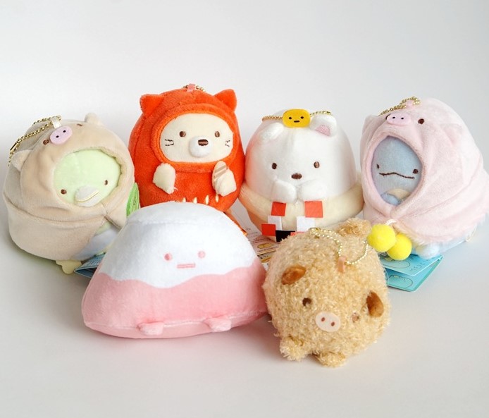 Sumikkogurashi Piggy Pig Costume Pink Fuji Sumikko gurashi SAN-X Plush 6p/set