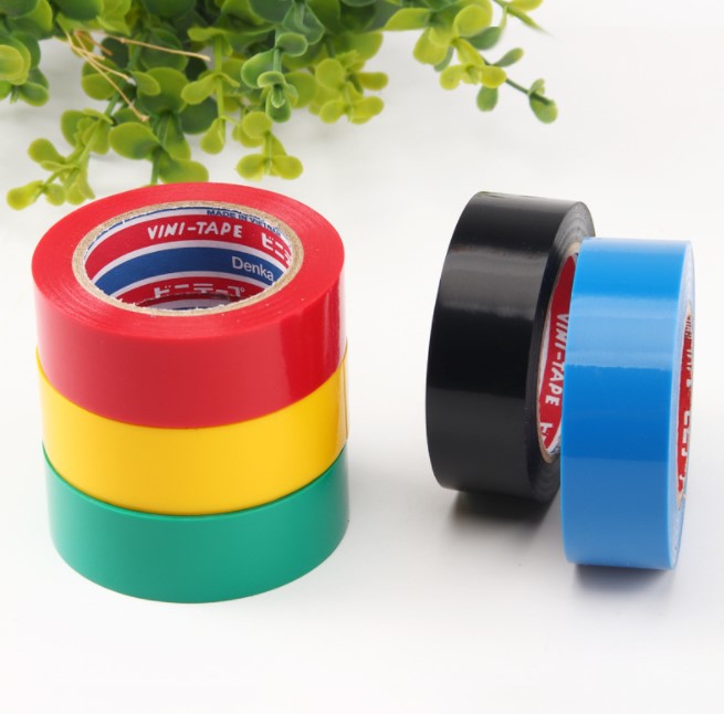 Japan DENKA Vini-Tape PVC Electrical Insulating Tape 5pc 3/4&apos;&apos;x10yds