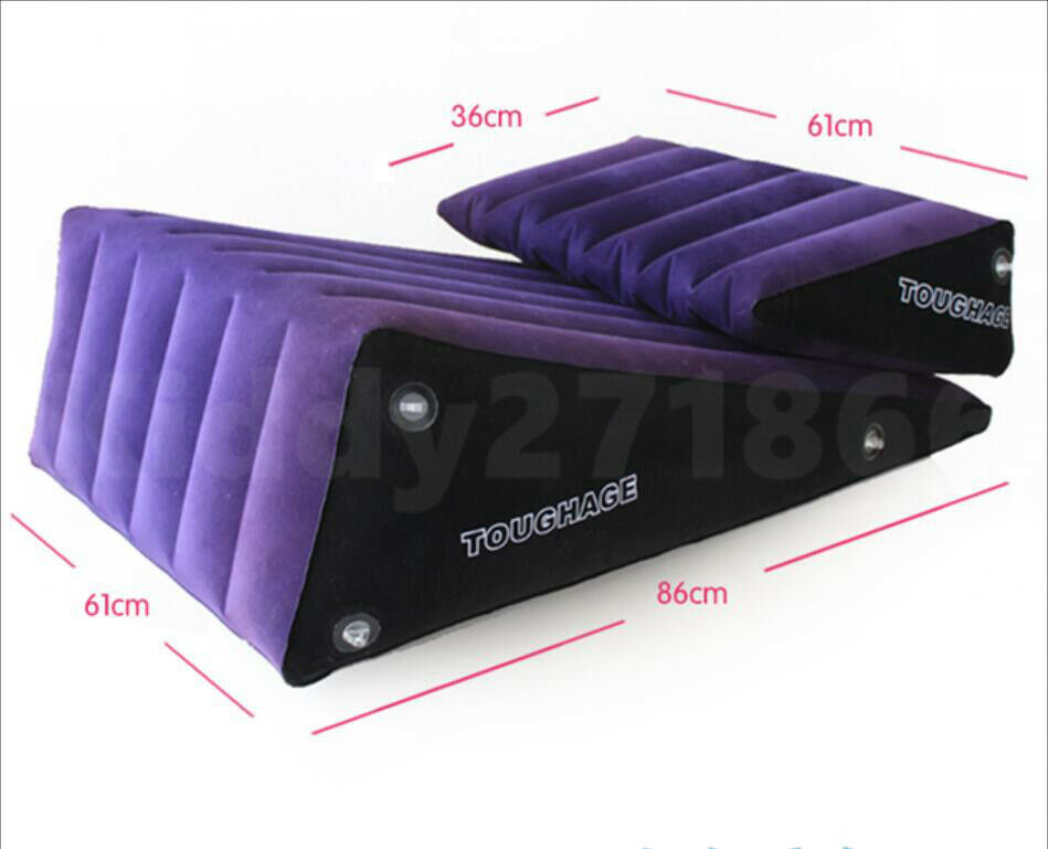 Toughage Brand Love Position Inflatable Wedge Pillow Handcuffs Cushion Aid Kit