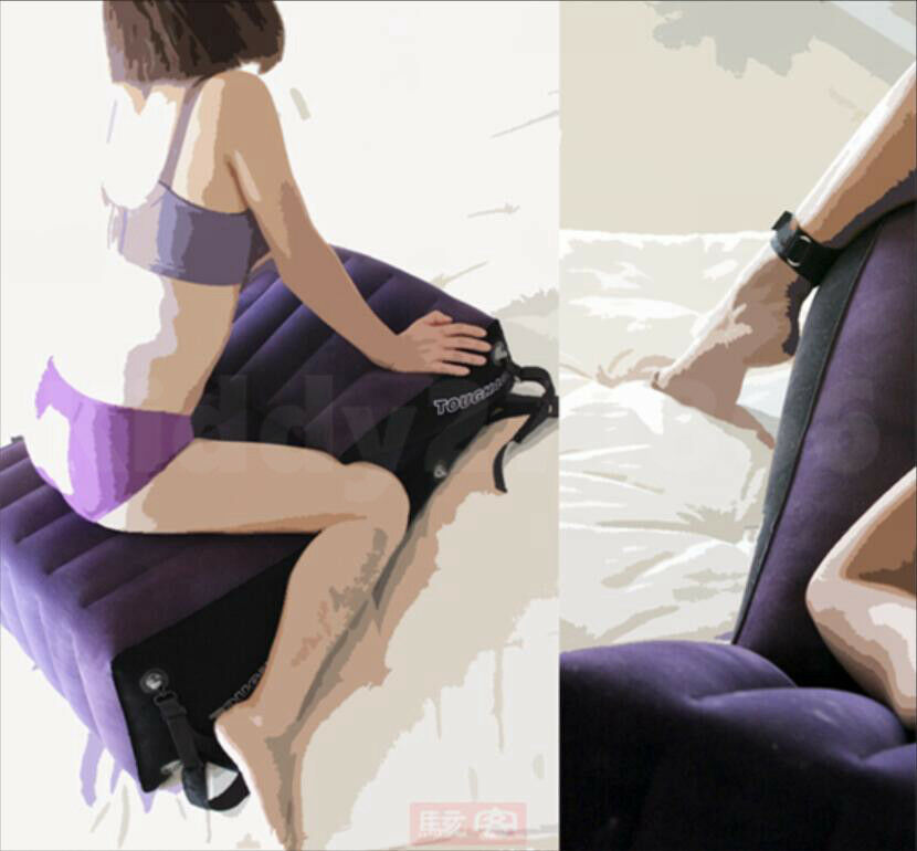 Toughage Brand Love Position Inflatable Wedge Pillow Handcuffs Cushion Aid Kit