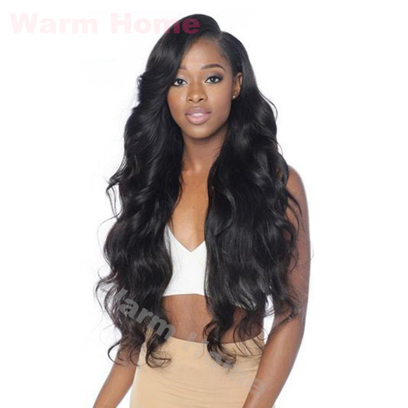4in1 3 Bundles Women Human Wigs Hair Long Body Wavy 1pcs Human