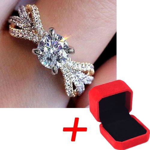 Men's And Women's Engagement Ring + Ring Box