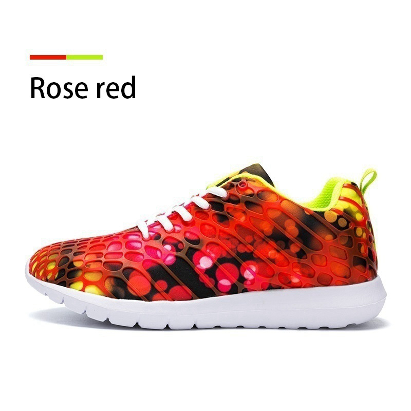 Men's Women's Running Shoes Lace-Up Fashion Mesh Flat Sneakers Casual Shoes