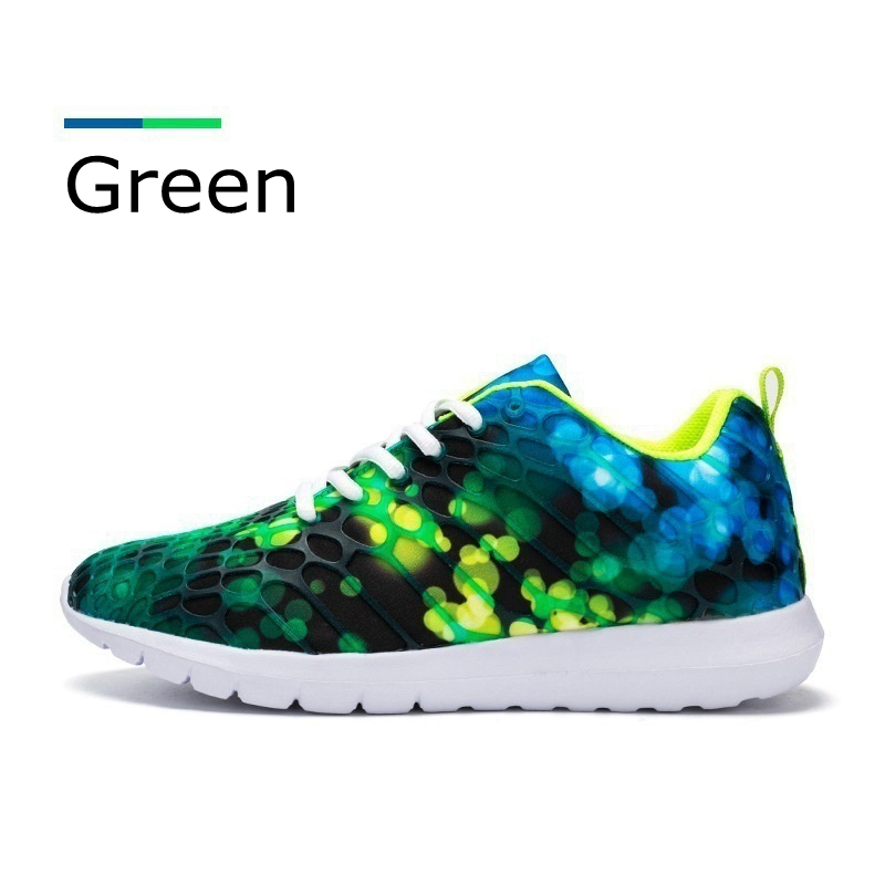 Men's Women's Running Shoes Lace-Up Fashion Mesh Flat Sneakers Casual Shoes