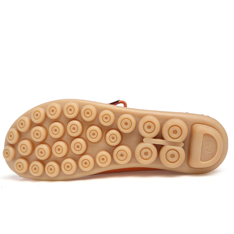 Women Genuine Leather Flat Shoes Woman Slip On Loafers Female Moccasins Colors:21