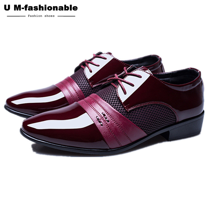 Men's Dress Shoes Business Flat Shoes Breathable Men's Banquet Wedding Shoes